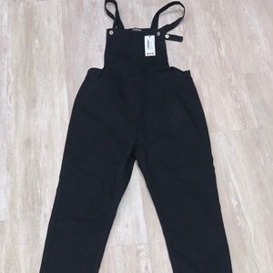 Silk Fit Black Denim Overalls. NEW WITH TAGS